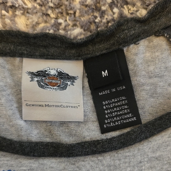 Harley-Davidson Gray and Black Long Sleeve Tee - Picture 4 of 4